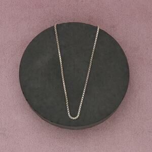sterling silver italy 1mm box chain necklace size 16in